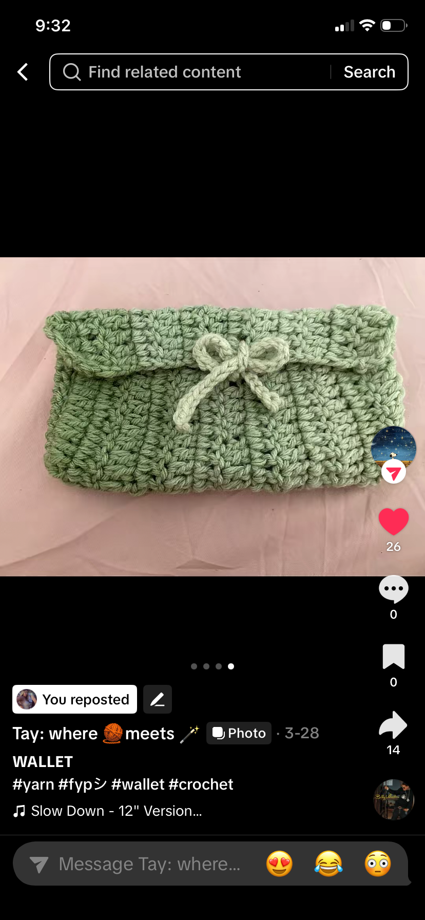 Knitting merch.