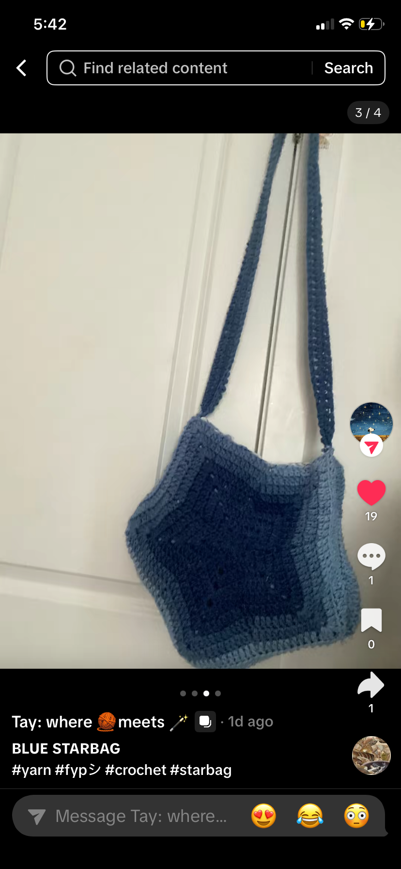 Knitting merch.